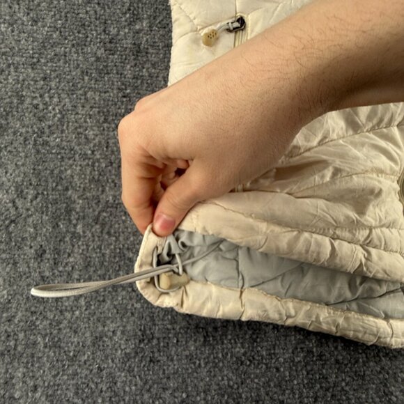 Patagonia Women Down Vest Sleeveless Ivory Full Zip Pockets Small Adjustable - Picture 11 of 16